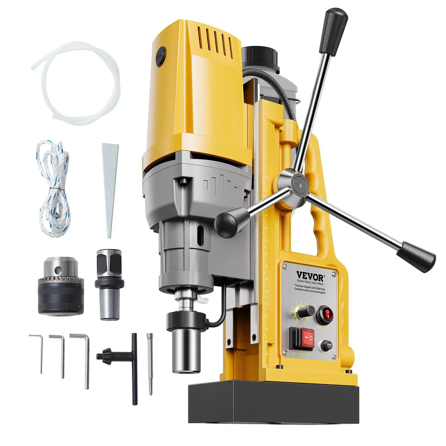 【Summerfinds】VEVOR Magnetic Drill 1400W 2922 lbf Mag Drill Press 2 in Boring Diameter 0-750 RPM