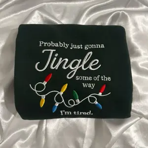 Jingle some embroidered sweater