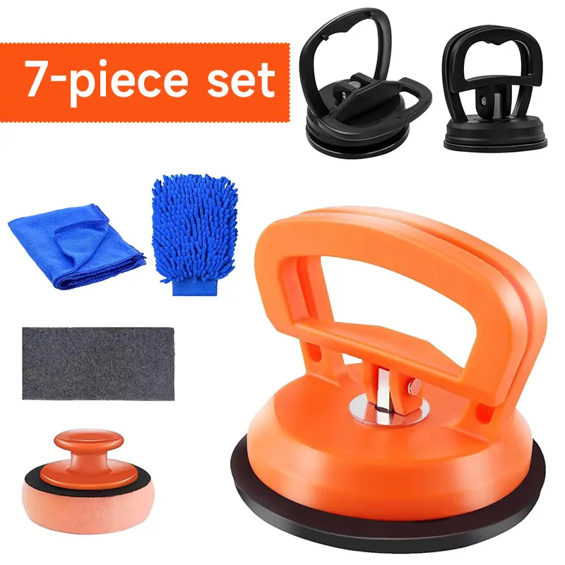 Pack Of 7 Car Dent Puller, Dent Remover Tool Kit, Dent Removal Kit with Suction Cup And Handle Lifter for Auto Body Small Dent Repair, Glass Mover, Screen, Object Moving