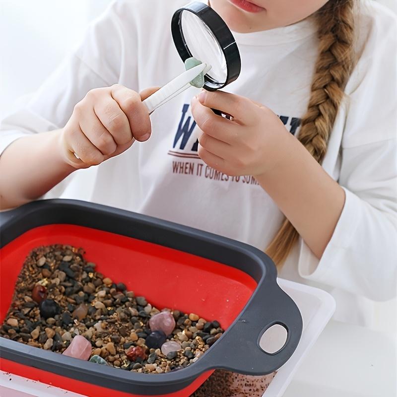 150g Sand and Gravel Mining Kit, Includes Various Natural Crystal Gems, Rock Exploration and Treasure Hunting Toy, Easter / St. Patrick's Day Gift, Suitable for Children and Mineral Enthusiasts,crystal collection, science education, kids' toy, gift DIY