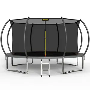 MERSCO Trampoline Outdoor 10FT 12FT 14FT with Enclosure and Ladder, ASTM Approved Recreational Trampoline for Kids and Adults, Anti-Rust Coated Frame, Enhanced Weight Capacity, Bouncing Outdoor Trampolines #dealsforyoudays