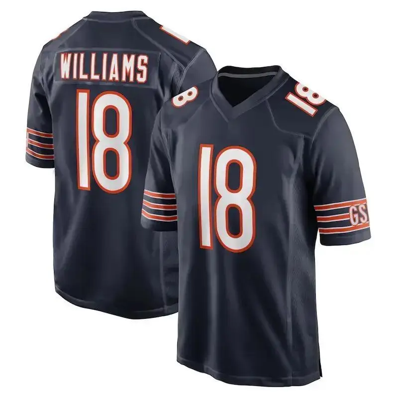 Williams 18 Style Football Jersey | Navy Orange White Sports Shirt | Vintage Athletic Top | Unisex Game Day Wear