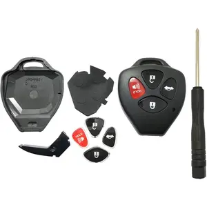 Replacement Key Fob Case Shell & Pad Fits Toyota Scion RAV4 2008-2013 Avalon / 2007-2011 Camry / 2008-2013 Corolla / 2009-2014 Venza Key Cover Housing