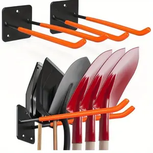 Garage Storage Hook for Garden Tools, Metal Organiser Hook, Wall Mounted Organizer, Shovel & Rake Hanger, Yard Tool Rack, Garage Supplies, Wall Mountable, Space Saver Organizer