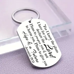 Christian Theme Keychain, Jeremiah Chapter 29 Verse 11 Scripture, Designed for Grandchildren, Single Pack, Perfect Gift