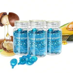 1/2/3Packs Hair Oil 40 Capsules with Keratin, Argan Oil & Jojoba Oil, Nourishing & Strengthening Hair for Dry, Damaged Hair, Frizz Control & Softness for Women & Men