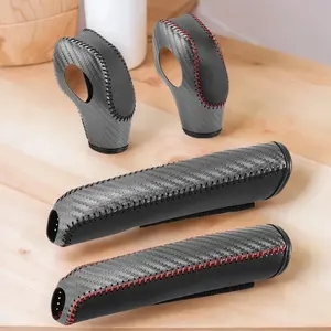 Car PU Carbon Look Gear Shift Knob Cover Handbrake Cover for Ford EcoSport Escape / Fusion /C-Max Energi Wagon / Fiesta / Focus