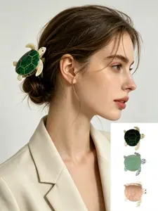 Cute Turtle Hair Clip, Y2K Animal Claw Design, Sturdy Acrylic Hair Accessory for Fashion Girls, Essential Trendy Hair Jewelry, Claw Shape, Playful, Fun, Whimsical, Animal Lovers