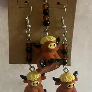 Highland Cow jewelry set