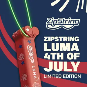 ZipString Luma - Glow-in-the-Dark Flying String Toy with LED Lights - Endless Tricks & Shapes - STEM Fun for Kids & Adults - 5 String Loops & USB-C Charging