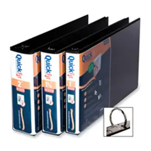 Stride- Inc.  Legal-Size Binders- Round Ring- 1in. Cap- 8-.50in.x14in.- Black