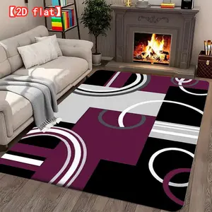 2D flat large popular velvet carpet, abstract geometric pattern design living room carpet, modern home decoration carpet for entrance, bedroom, and game room, Decorative Area Rug, Home Decorative Rugs