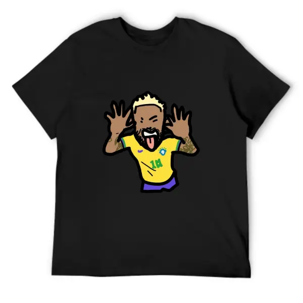⚽[Graphic Tee]Neymar Jr. Graphic Tee & Crewneck – 100% Cotton fashion shirt Adult & Youth Soccer Fan T-Shirt, Neymar Fan Merchandise, Y2K Vintage Summer Streetwear, Unisex Oversized Casual Top for Men, Boys & Kids, Trendy TikTok Fashion Tee, Gift for Socc