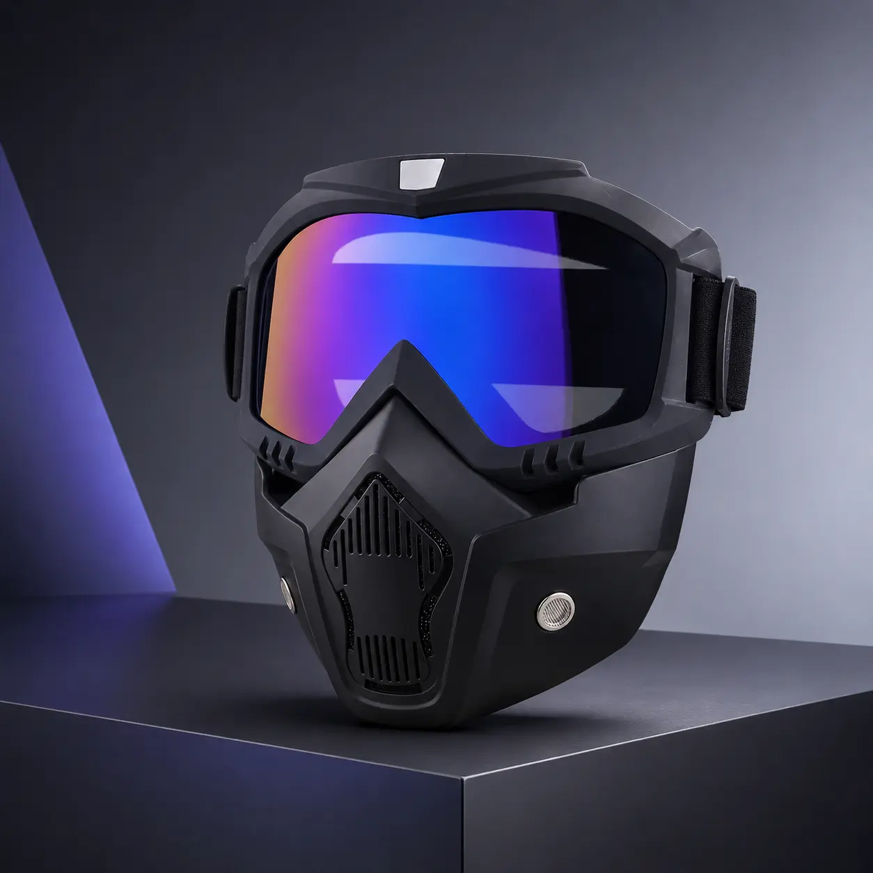Detachable Motorcycle Goggles Mask - Anti-Fog Tinted Shield, Windproof Dirt Bike Face Gear with UV Protection, Tactical Riding Mask for Men & Women  Face Covers & Mask  glasses ski mask