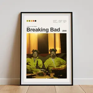 Breaking Bad Poster, Breaking Bad Print, Movie Poster, Living Room Poster, TV Show, Minimalist Movie Poster, Unframed Artistic Decor Ornaments Decoration Artwork Painting Water Proof
