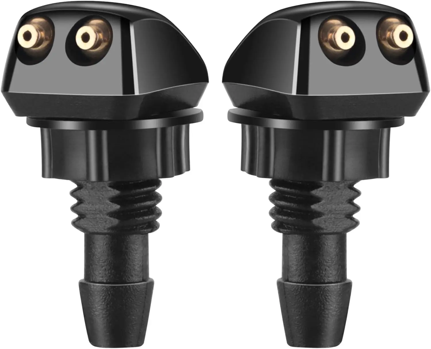 2 count Front Windshield Washer Nozzles, Windshield Wiper Sprayer Nozzle Jet Kit, Fit for   Chrysler Subaru  Buick Chevrolet Ford  (Black)