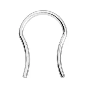316L Surgical Steel Septum Piercing Retainer With An Omega Shaped Design In 14 Gauge Or 16 Gauge