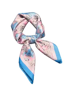 Elegant Floral Scarf for Women, 27.6 Inch Printed Square Hairband, Versatile Fashion Accessory, Daily Headscarf, Stylish Hair Tie