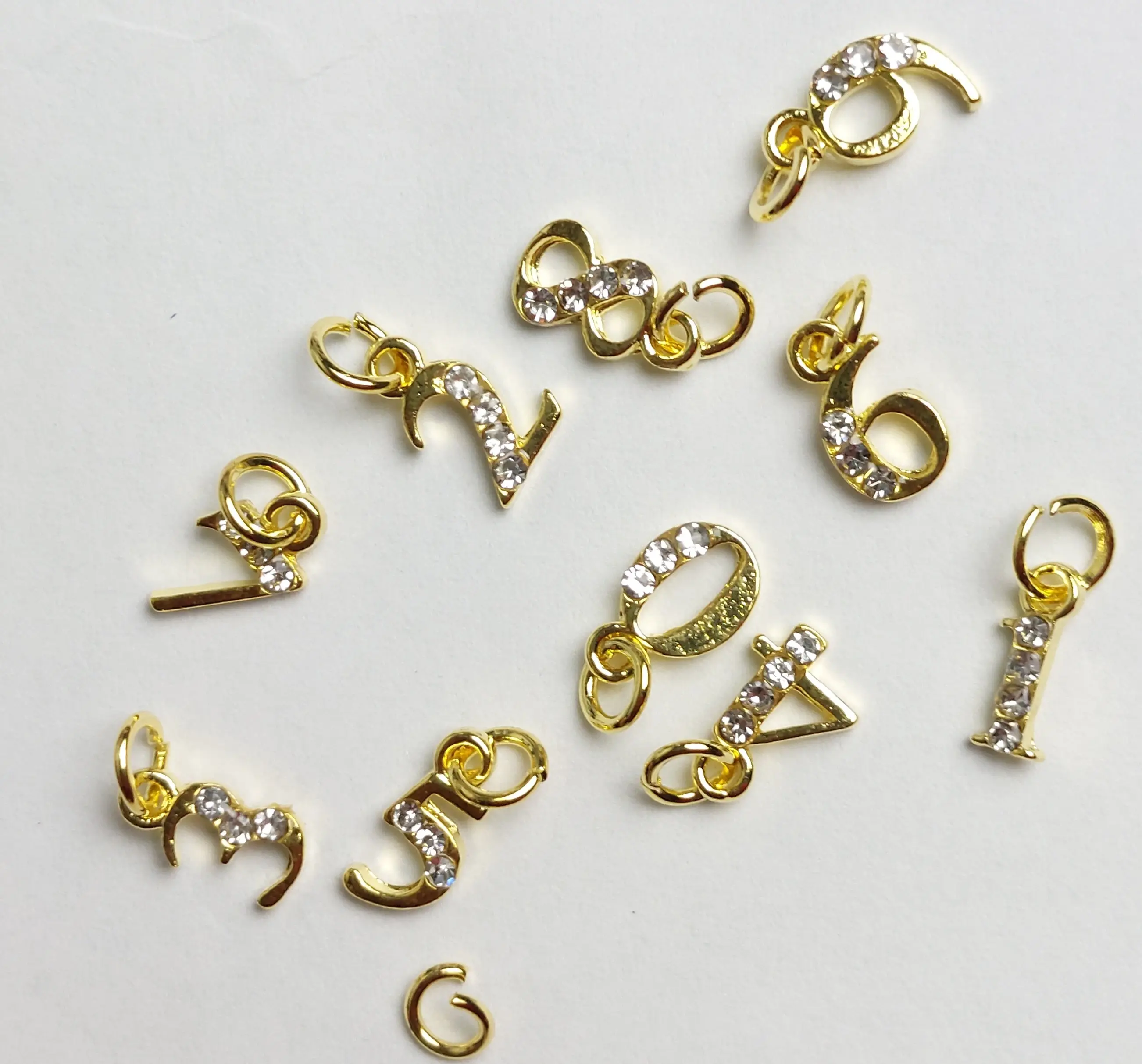 Number Dangle Charms