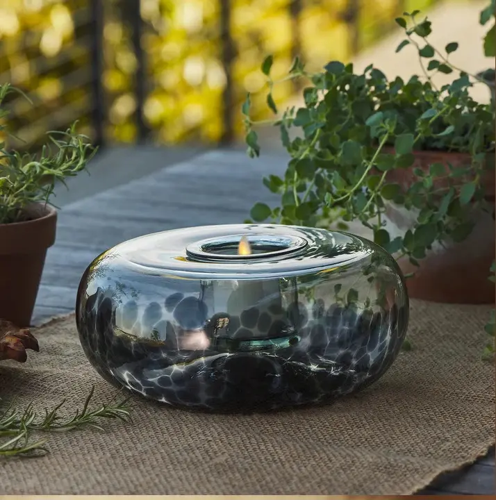 The Hand-Blown Glass Tubular - BLACK CONFETTI - Scented Candle