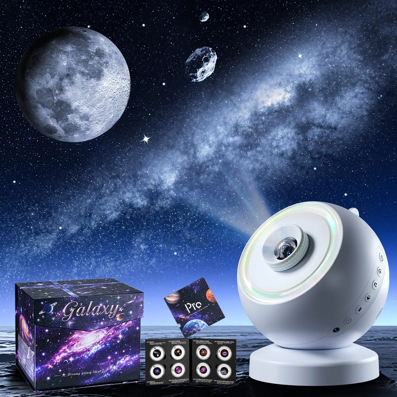 *FELITE Star Galaxy Projector Night Light,16 HD Disc Planetarium Ocean Room Ceiling Projector Led Lights for Bedroom,29 Soothing Sounds Machine,Remote Timer Mood Sensory Light for Kids,Gifts for Boys & Girls