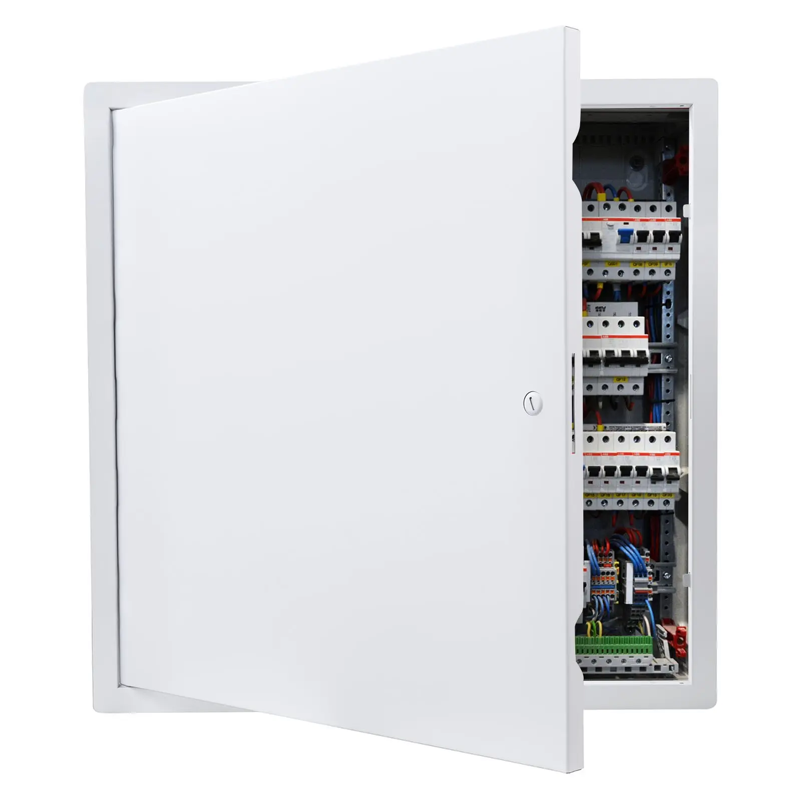 VEVOR Galvanized Steel Drywall Access Panel, 19.2x19.2in Hinged Service Panel with Latch Lock & 1:1 Paper Installation Template, 18.4x18.4in Cutout Size, Easy Install for Ceilings Plumbing Electrical