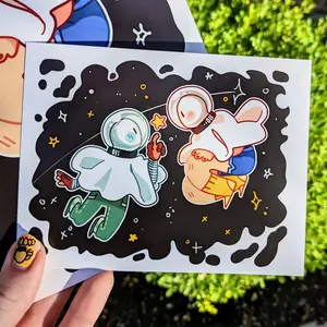 Mini Space Ghost Print 4x5 Glossy Print