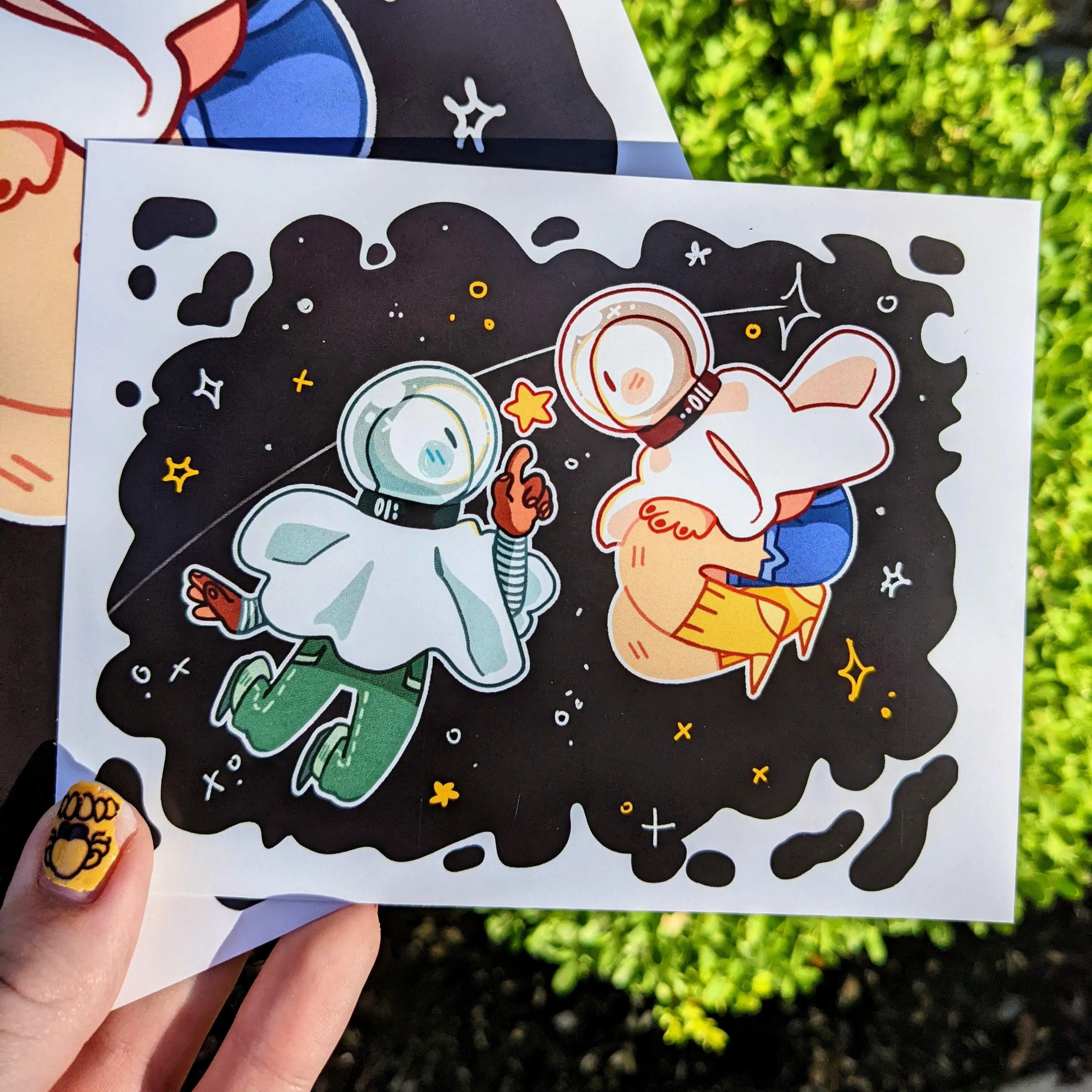 Mini Space Ghost Print 4x5 Glossy Print