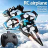 RC Stunt Fighter Jet Drone, Foam Airplane with Remote Controller, Gravity Induction & Auto Rotation, Outdoor Indoor Flying Toy for Hobbyists