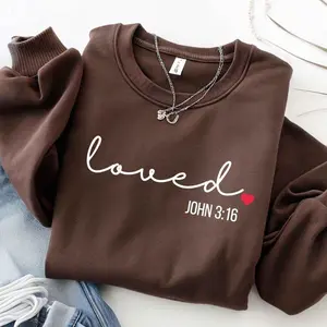 Christian Valentines Sweatshirt/ hoodie, Loved John 3:16 Shirt, Retro Valentine Sweatshirt, Valentines Day Gift, Bible Verse Shirt, Religion Shirt