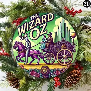 The Wizard of Oz Vintage 8x8 Inch Round Aluminum Sign Durable Wall Art Perfect Gift for Home Office or Bar Indoor and Outdoor Room Decor