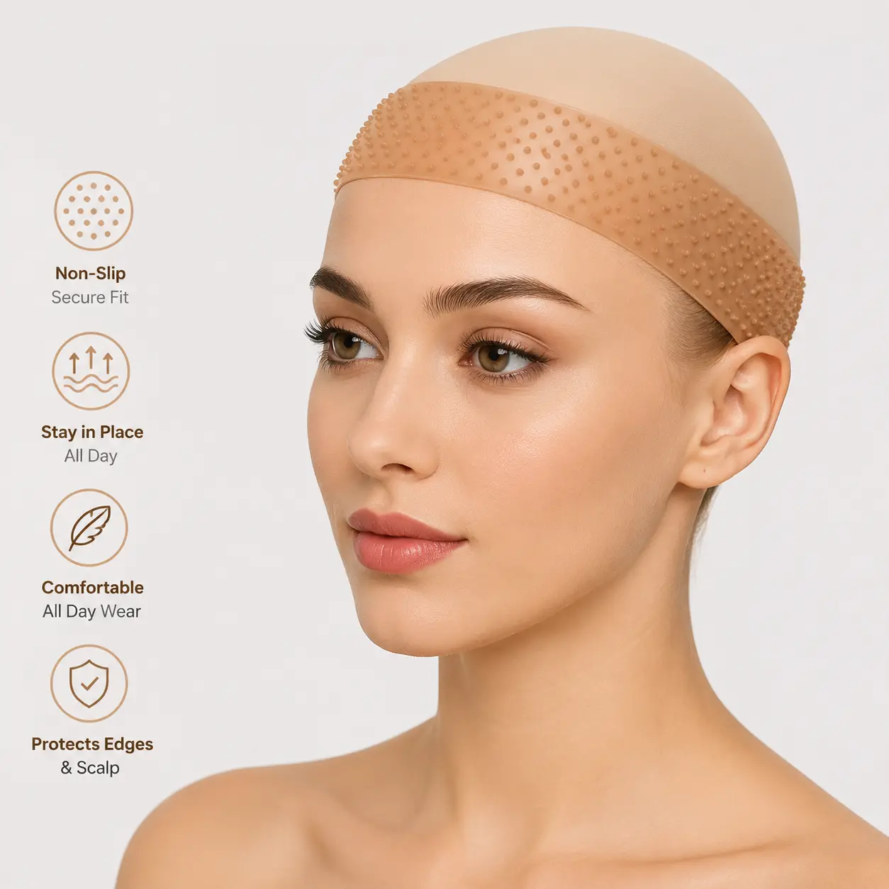 Transparent Silicone Wig Grip Headband for a Secure Fit, Non Slip Hairbands Designed to Prevent Wig Sliding