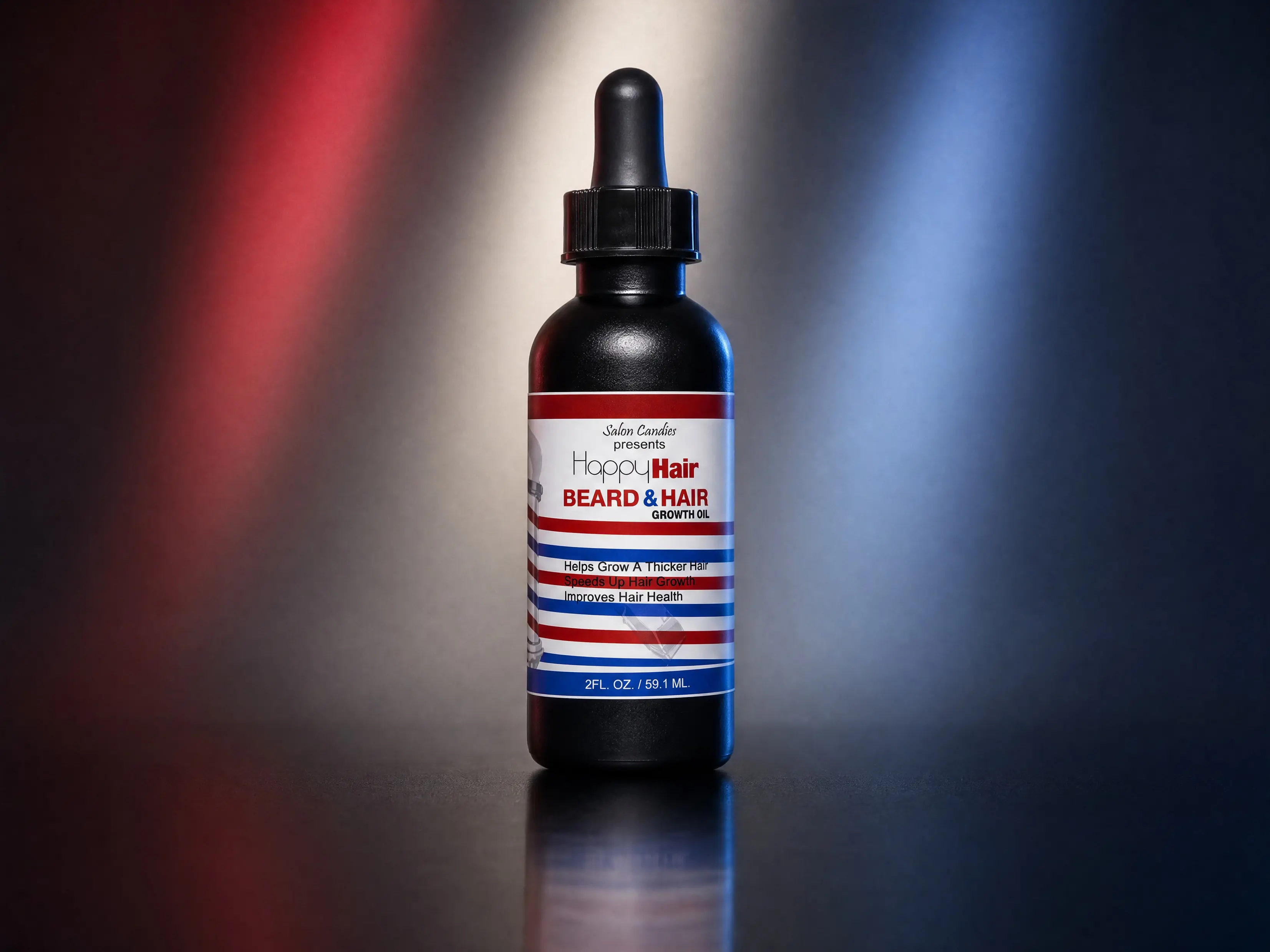 Men's Hair & Beard Growth Oil with Sunflower, Rosemary, Grape, Eucalyptus, Tea Tree Natural Oils - Natural Hair Care Solution to Promote Thicker Growth