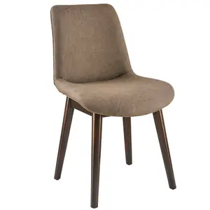 Retro-style imitation leather dining chair