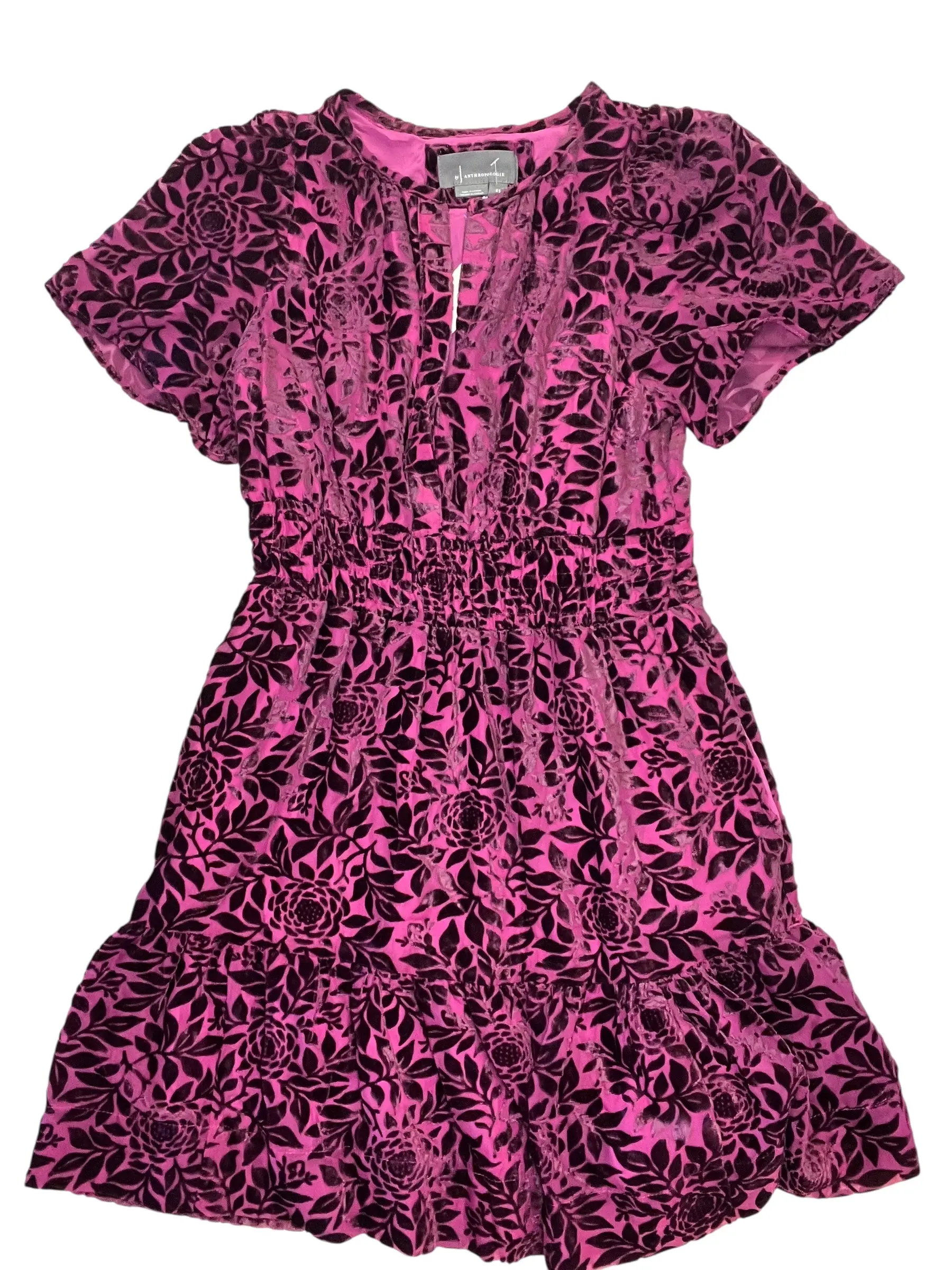 Dress Casual Short By Anthropologie In Pink, Size:Xs