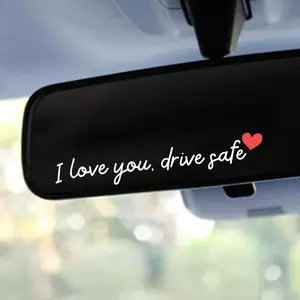 2D Flat - "I Love You. Drive Safety" Stickers - Perfect for car mirrors, desks, scrapbooks, and laptop cases, spreading a positive atmosphere, made of flat vinyl, Car Decals, Sticker For Cars, Universal Car Sticker, Car Decoration, Car Accessories