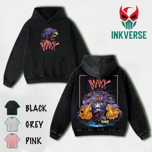 The Maxx Graphic Comic v2 Wash Tee Hoodie Sweatshirt, Retro Comic Art Shirt, Alternative Streetwear Top, Cotton Menswear