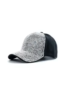 Korean-style fashion rhinestone-embellished breathable baseball cap