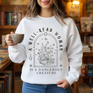 A Well Read Woman Is A Dangerous Creature Shirt, Bookish Merch, Book Reader Gift, Reading Shirt, Book Lovers Gifts, Librarian Shirt