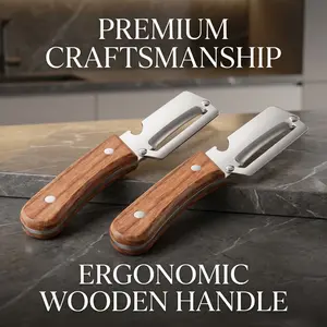 2PCS Kitchen Multi-Function Stainless Steel Thickened Fruit Peeler Knife for Sugar Cane and Pineapple Skin Removal Special Tool TF2