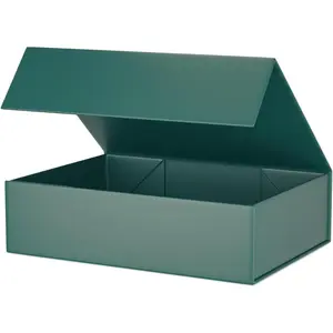 Green  Box 11.9" x 8.5" x 3.3" with  Closure Lid Gifts Boxe for Presents,Bridesmaid  Boxes,Cute Box,Birthday Gifts Boxe,Luxury for  Packaging,  Gifts Boxes for Wrapping