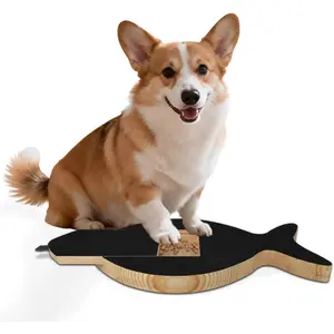 Vivifying Dog Nail Scratch Board with Treat Drawer, Stress-Free Nail Filing Tool for Dogs, Alternative to Clippers for Front Paw Nails, Interactive Training Scratch Pad with Extra Sandpaper