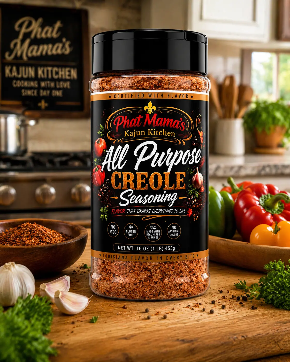 Phat Mama's - All Purpose Creole Seasoning (Family Size - 16 oz) Phat Mama's - All Purpose Creole Seasoning (Family Size - 16 oz)