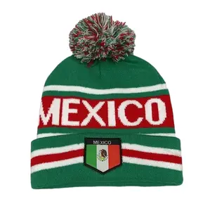 Winter Mexico Beanie - Green, White, and Red - Soft and Comfortable Material for Men and Women stylish headwear hats custom ehats