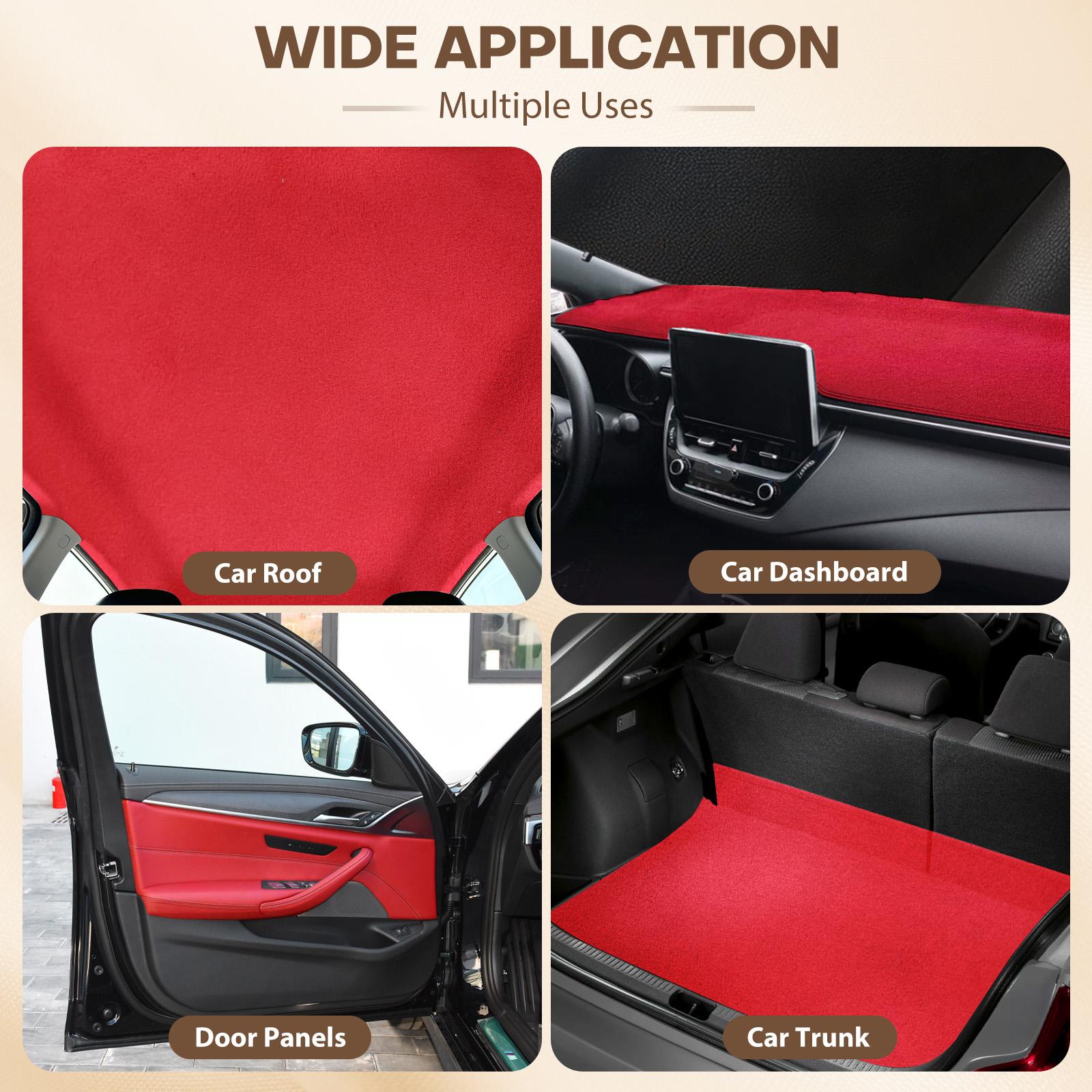 3mm Foam Suede Fabric Auto Car Roof Liner Repair Replacement Fabric  Headliner Upholstery  Boat interior refurbishment Renovation By Yard ceiling with Backing synthetic