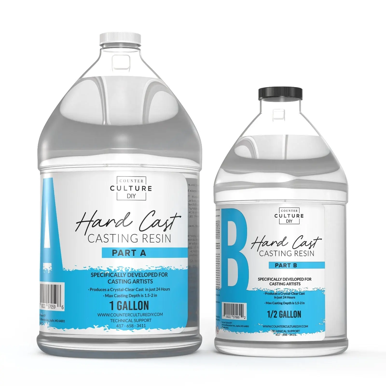Hard Cast Deep Pour Epoxy Resin - 1.5 Gallon Kit