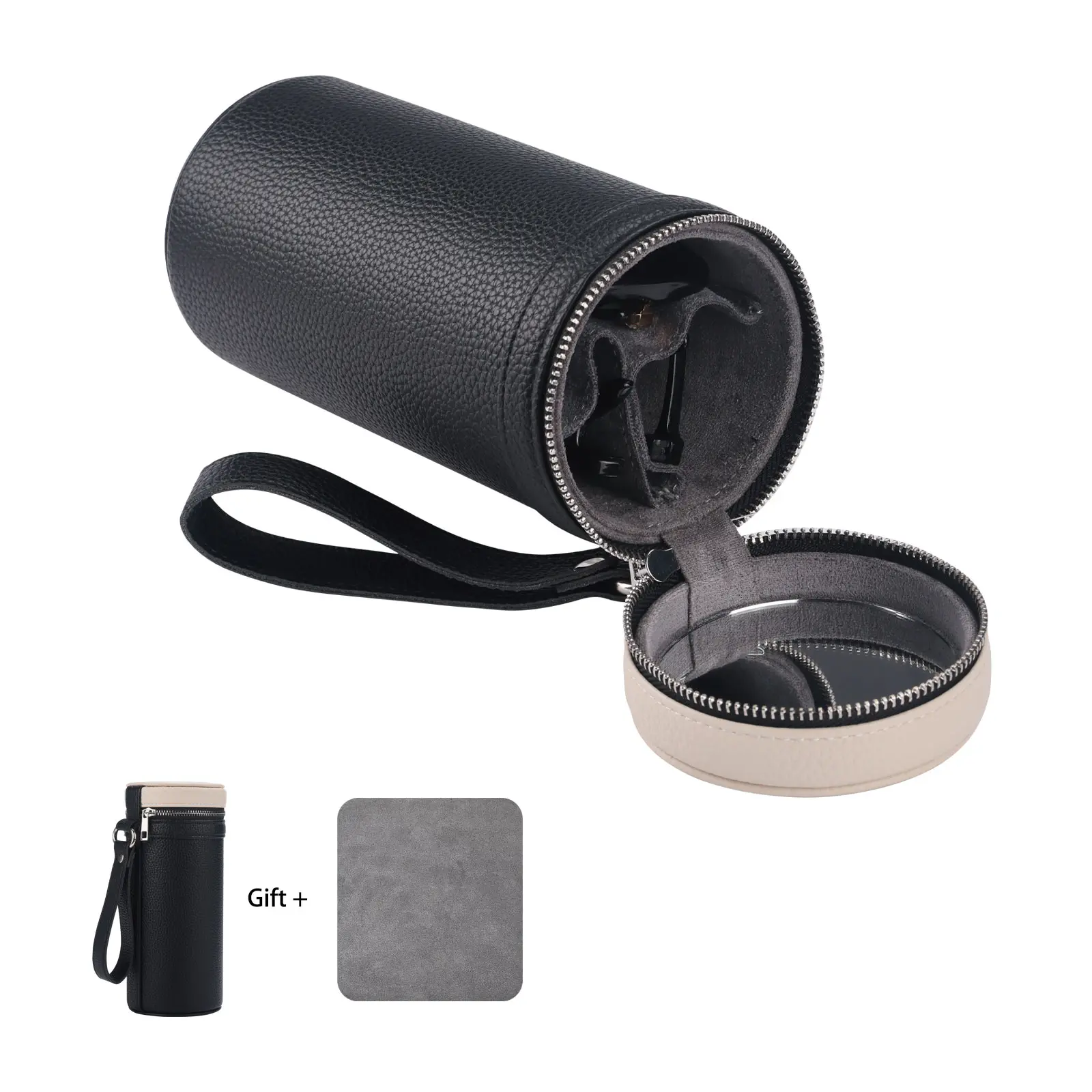 3 slots eyeglass case Leather sunglasses storage box, suitable for both men and women, Glasses Storage Holder Box