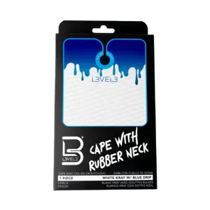 Level3 Rubber Neck Cutting Cape - White/Blue
