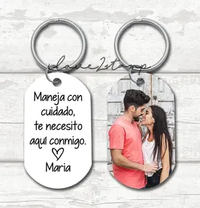 Personalized Gift for Boyfriend Keychain, Long Distance Gift For Him, Drive Safe Keychain Sweet 16 Gift, Custom Photo Keychain for Girlfriend Gift