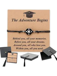 Graduation Gifts for Her Him Kindergarten Class of 2026 Cool High School College Graduation Gift 5th 8th Grade Teen Girl Boy Bracelet Women Jewelry Cards Middle School Nurse Senior Daughter Student Adjustable Cuffs